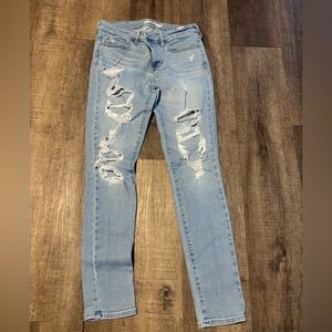 Levi's Light Blue Distressed Skinny Jeans